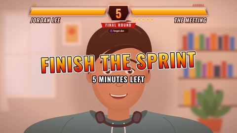 The Finish the sprint moment on a sample camera
