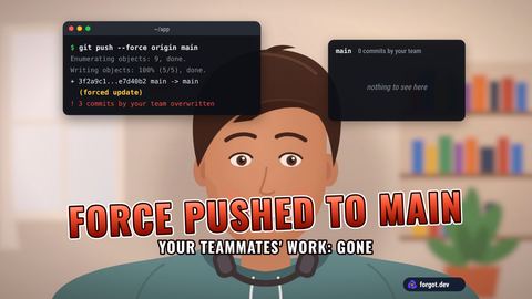 The git push --force moment on a sample camera