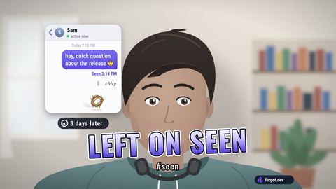 The Left on seen moment on a sample camera