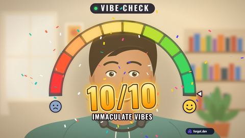 The Vibe check moment on a sample camera